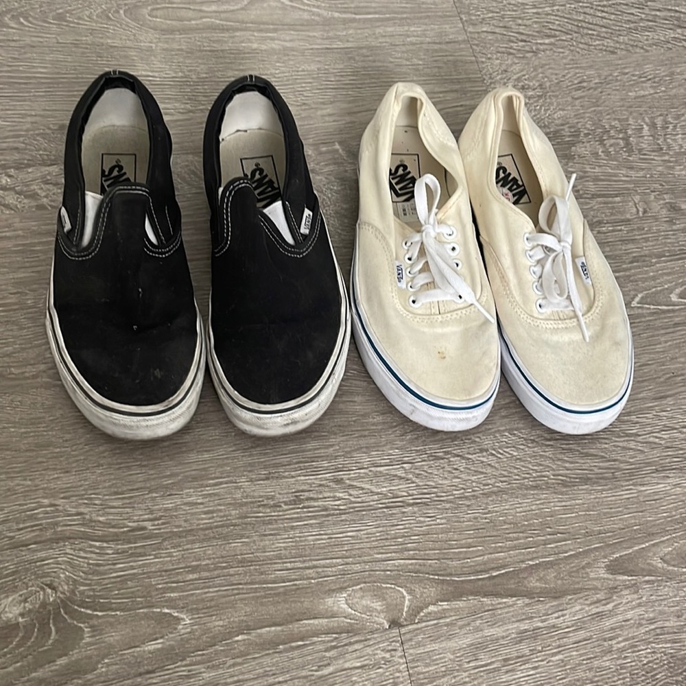 Vans slip on (both included)
